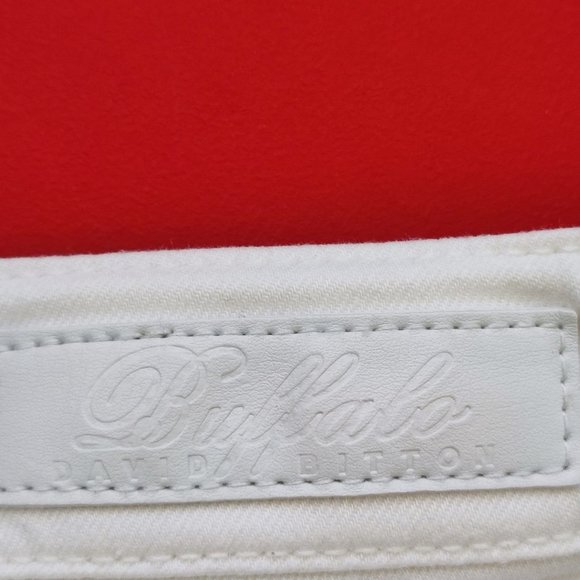 Buffalo David Bitton Misha mid rise straight leg jeans white women's size 6x30 - Picture 6 of 9